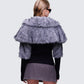 Talia Black Fur Cape Cardigan