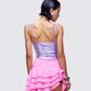 Tia Purple Metallic Ruched Cami Top