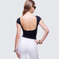 Caroline Black Backless Top