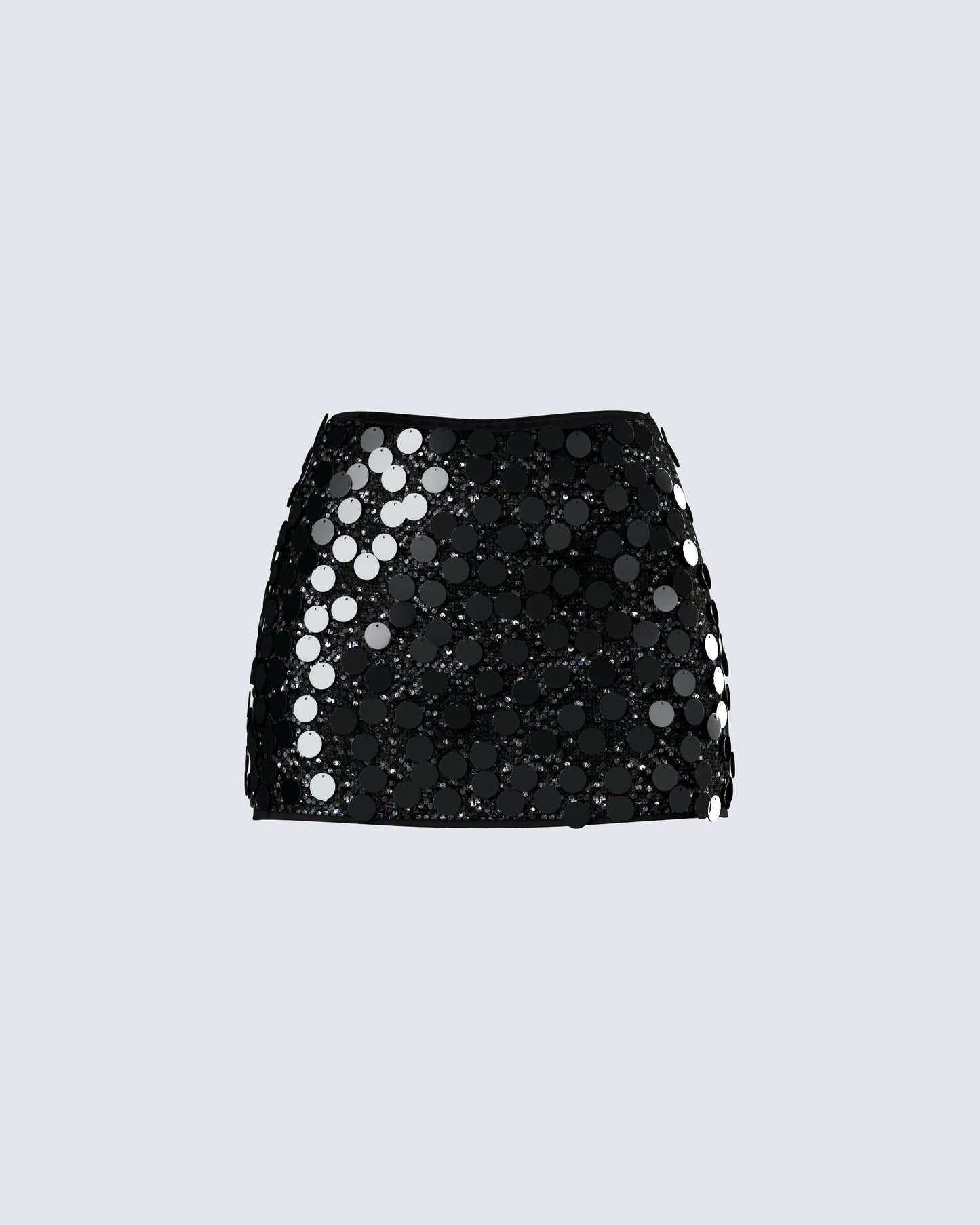 Philo Black Sequin Mini Skirt