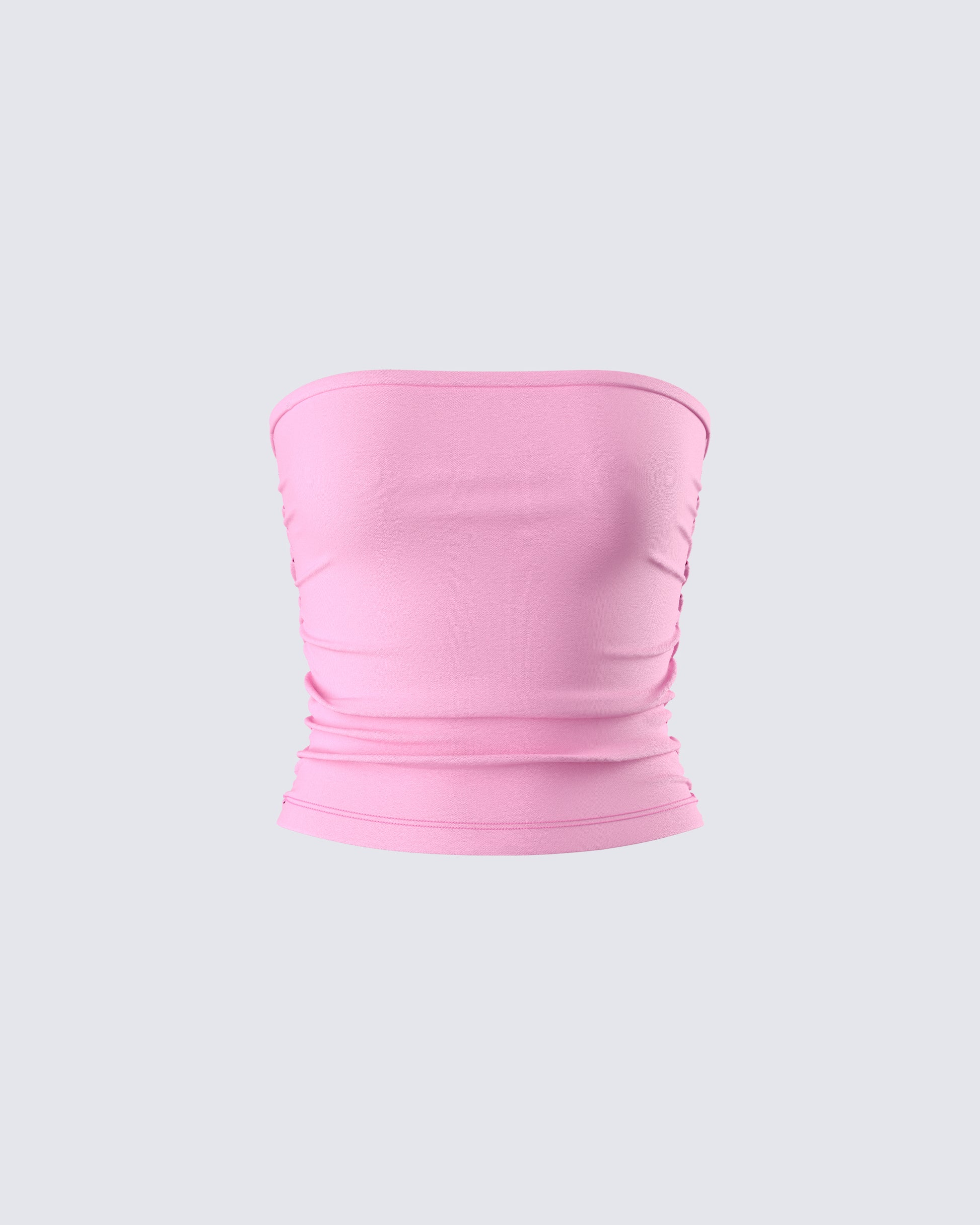 Pink Tube Top - Strapless Bandeau Crop Top FINESSE Pink Tube Top - Strapless Bandeau Crop Top FINESSE