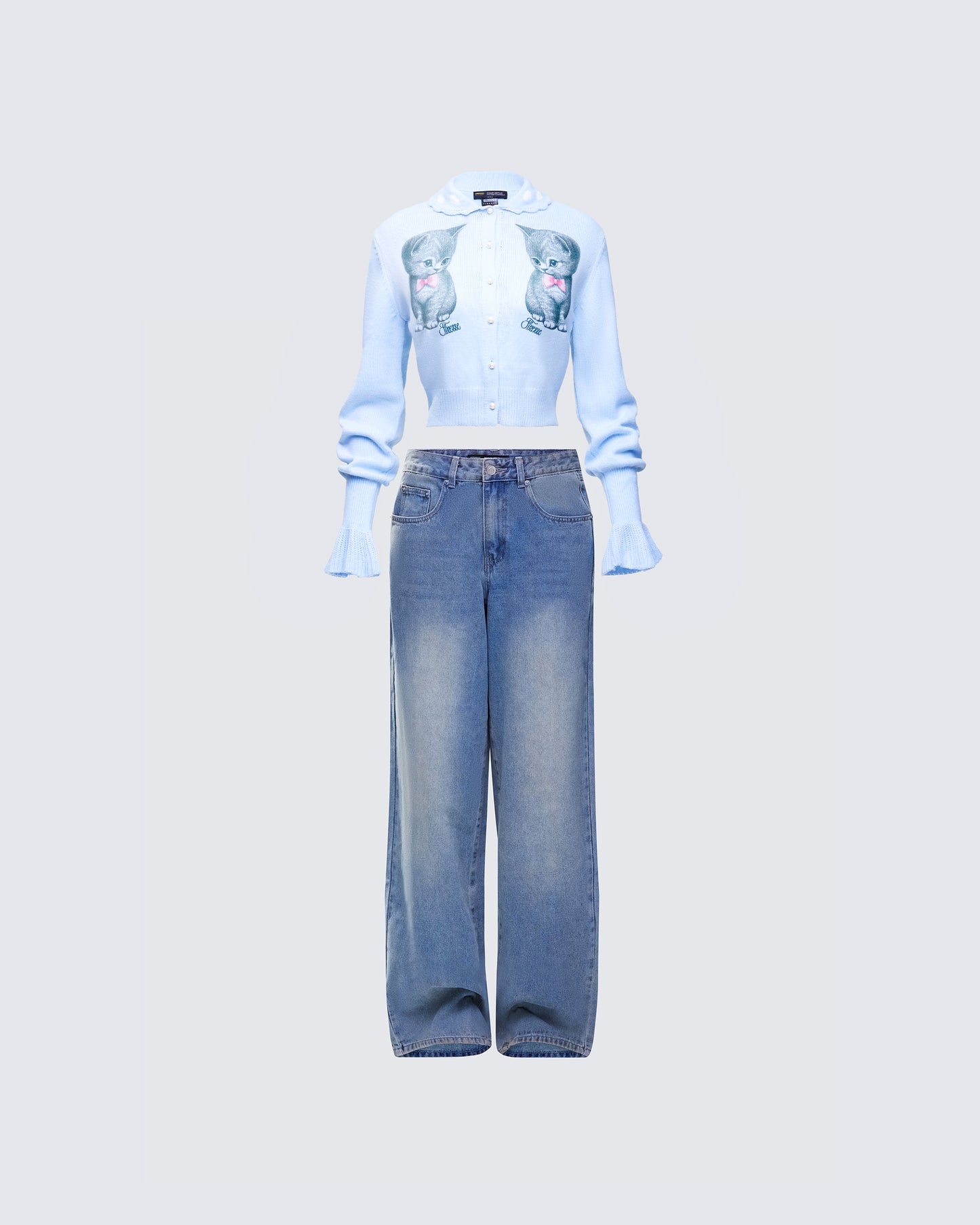 Kitty Denim Set  