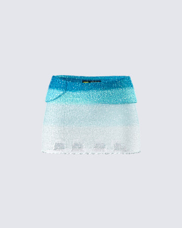 Vanessa Turquoise Sequin Skirt