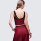 Scarlette Red Pinstripe Corset Top
