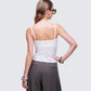 Sybil White Detachable Cami Top