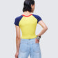 Amber Yellow Jersey Graphic Top