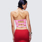 Astraia Pink Slogan Sequin Bandeau Top