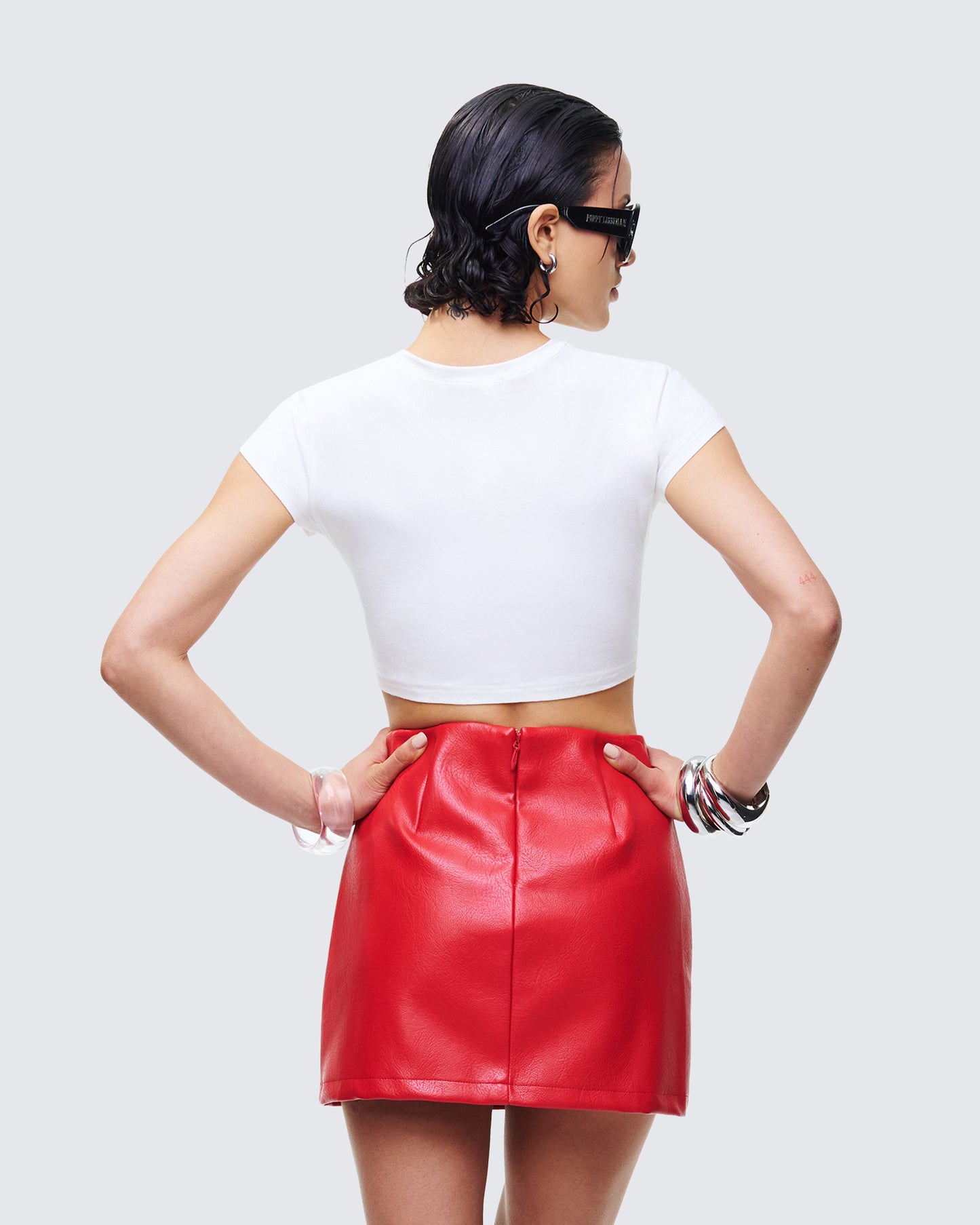 Nat White Jersey Graphic Top