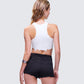 Maxine White Graphic Cut Off Tank