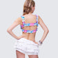 Thelma Printed Padded Heart Bra Top