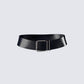 Imelda Black Vegan Leather Belt