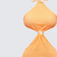 Tovi Orange Open Knit Maxi Dress
