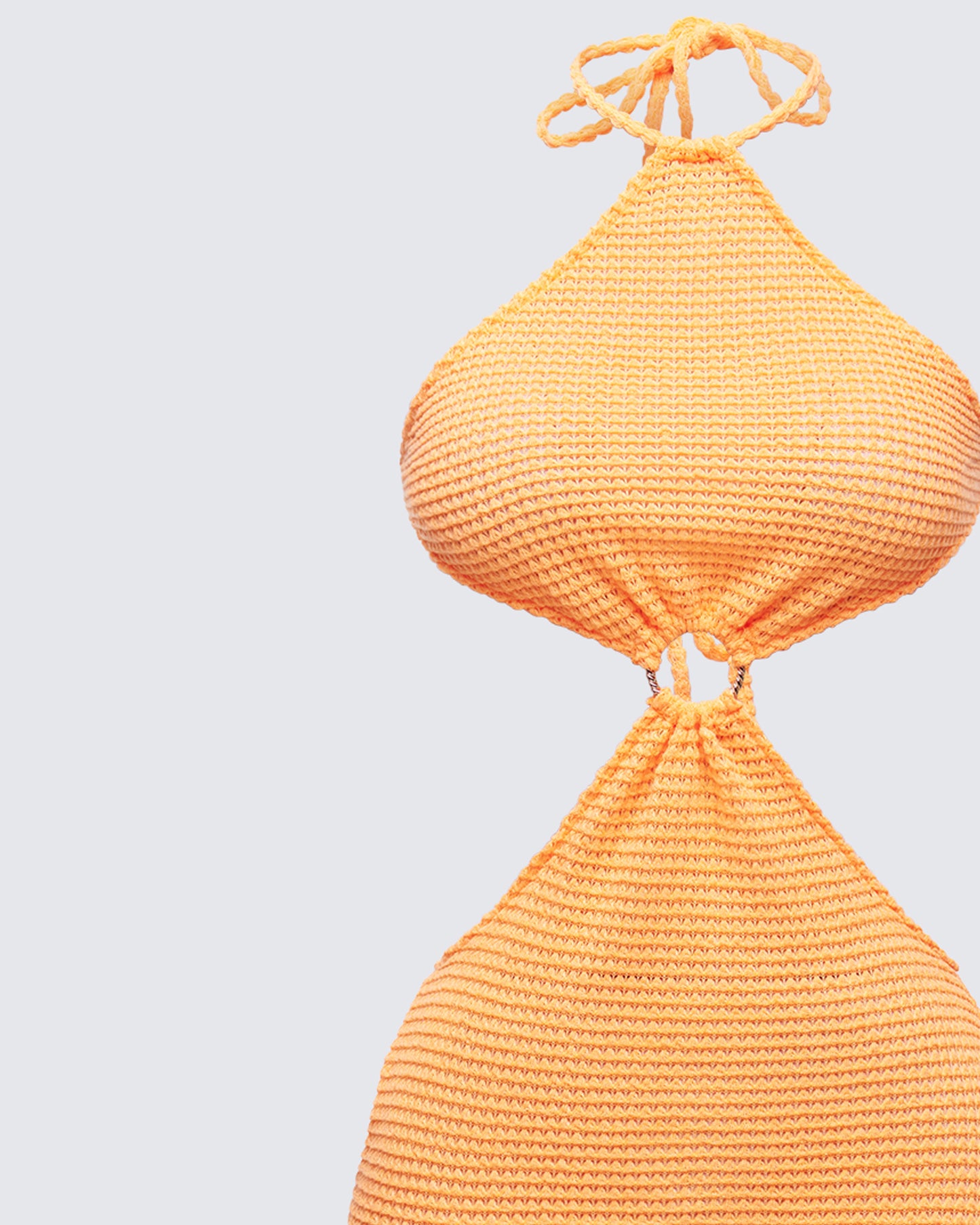 Tovi Orange Open Knit Maxi Dress