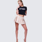 Meera Black Slogan Baby Tee