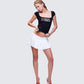 Zoya Black Slogan Scoop Neck Tee