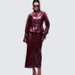 Matilde Plum Vegan Leather Buckle Detail Jacket