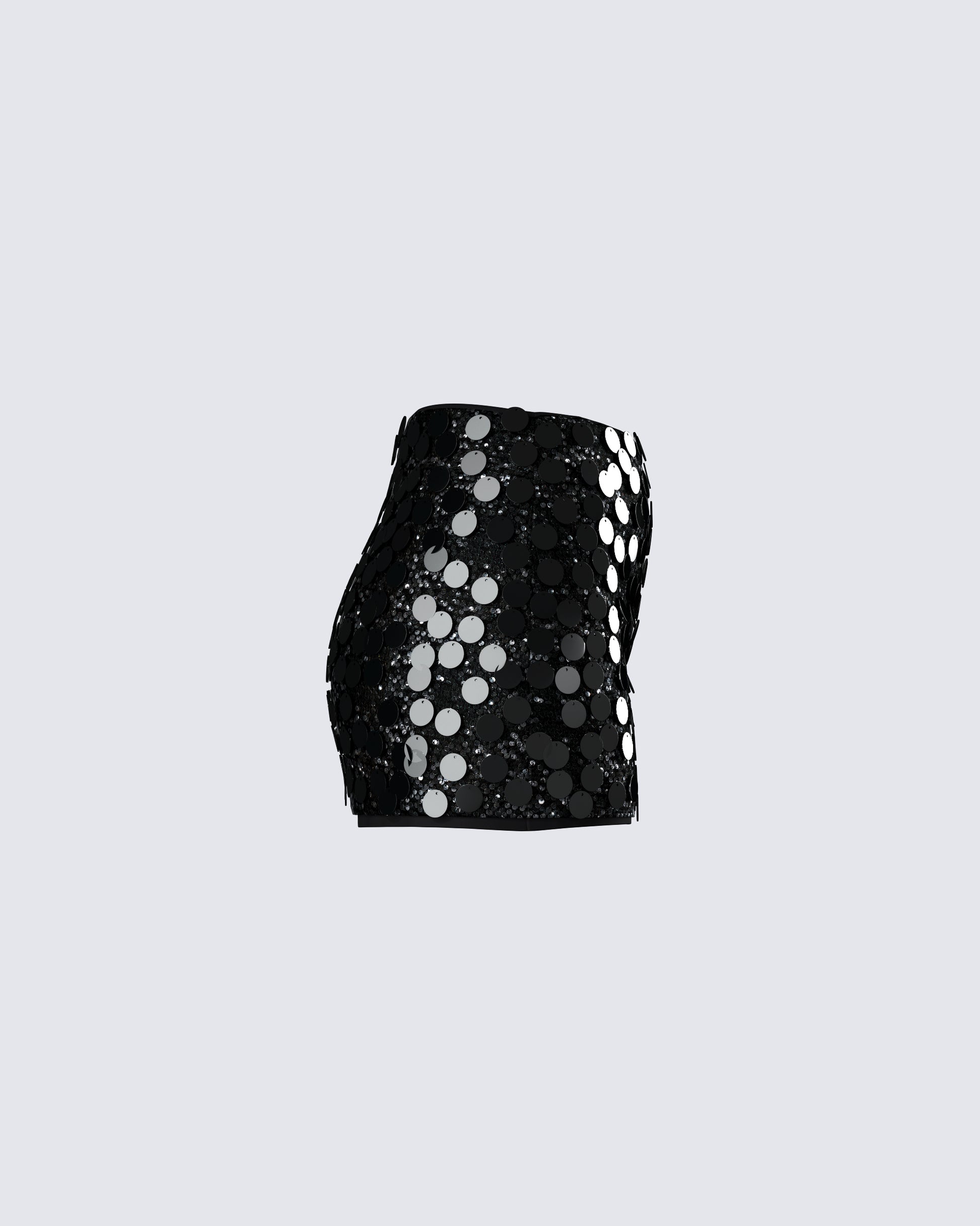 Philo Black Sequin Mini Skirt