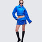 Ramona Blue Vegan Shearling Jacket