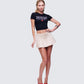 Hema Black Slogan Baby Tee