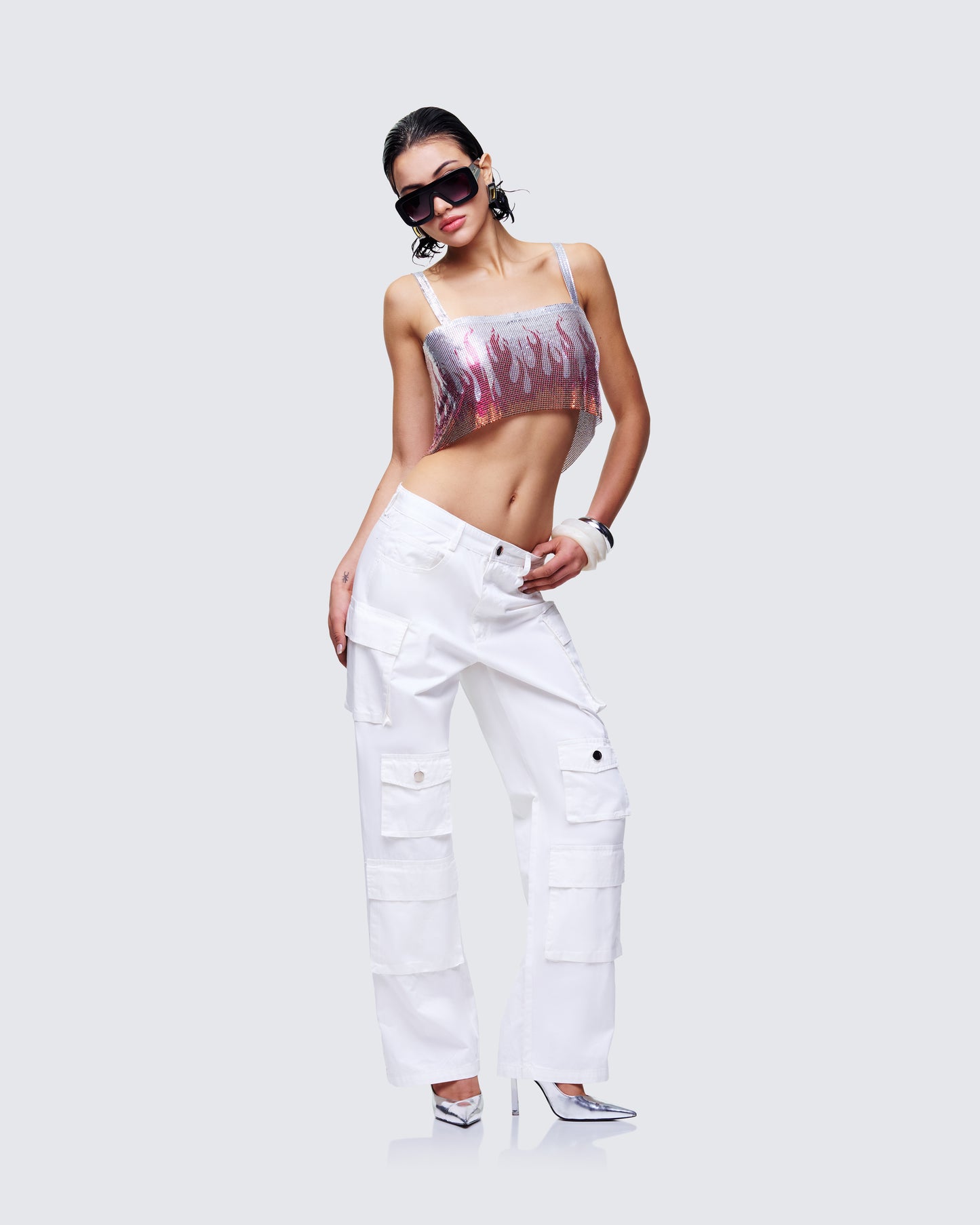 Lilia Multi Flame Chainmail Top