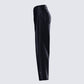 Flavia Black Vegan Leather Barrel Pant