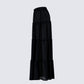 Cailin Black Tiered Maxi Skirt