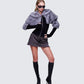 Talia Black Fur Cape Cardigan