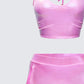 Naijah Pink Metallic Tankini Set