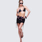 Saffy Multi Butterfly Applique Mini Skirt