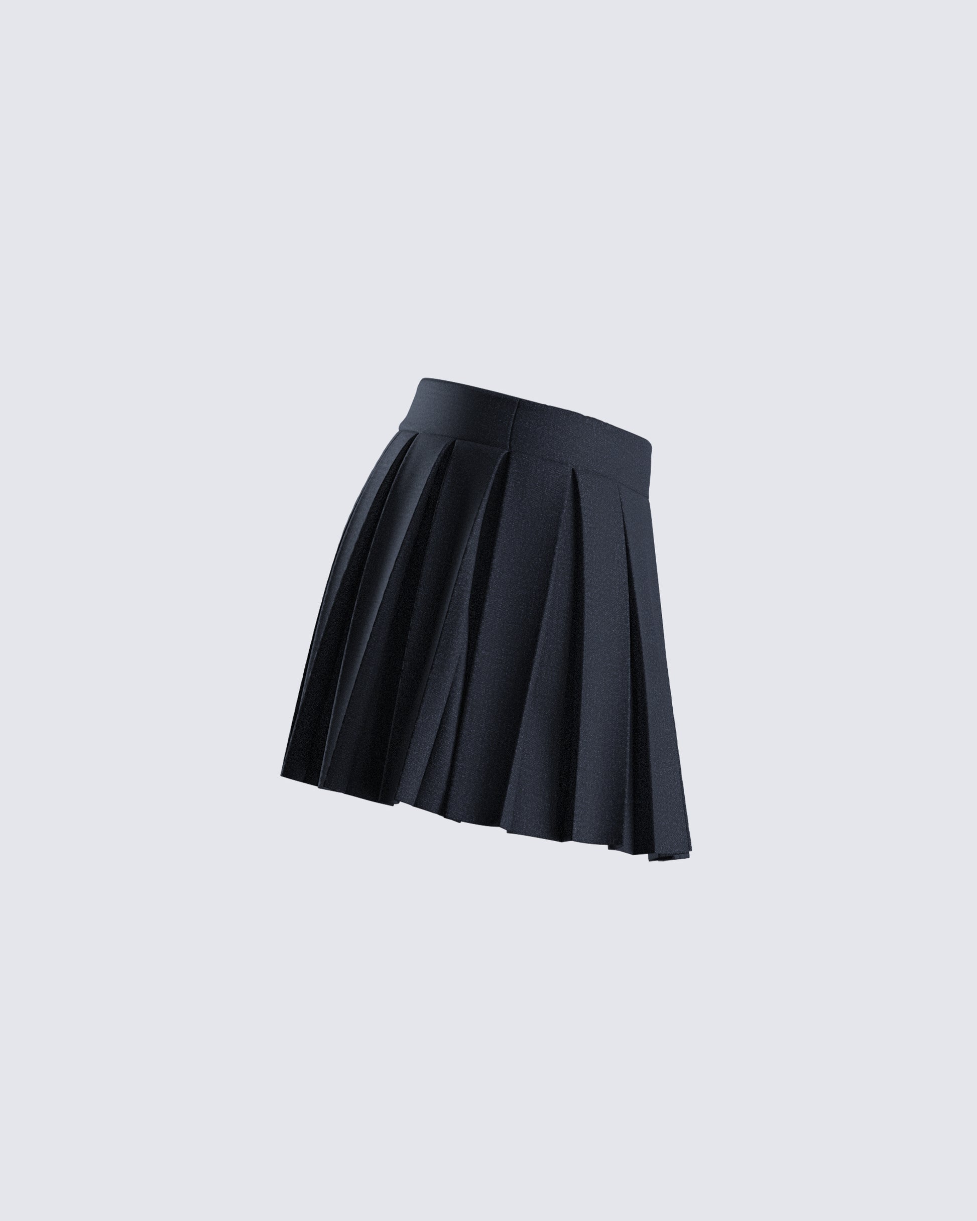 Supriya Black Pleated Mini Skirt – FINESSE