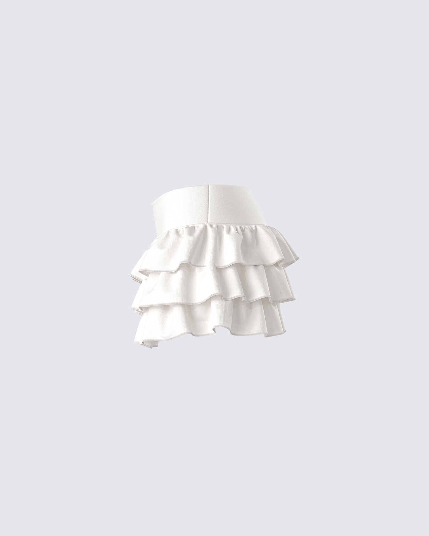 Fable Ivory Ruffle Micro Mini Skirt