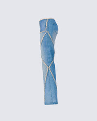 Kaiana Blue Denim Straight Leg Jeans