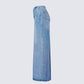 Lamia Denim Center Slit Maxi Skirt