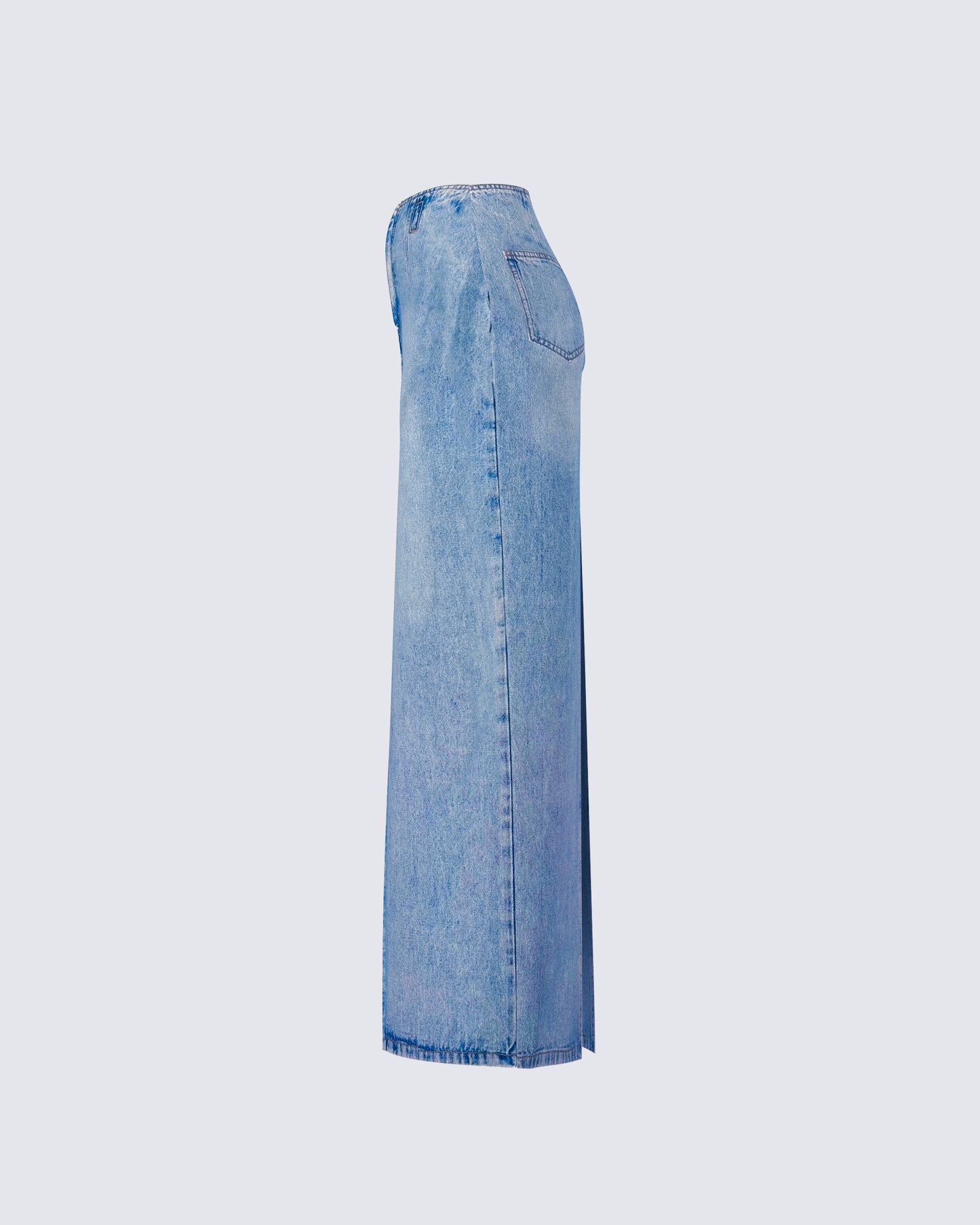 Lamia Denim Center Slit Maxi Skirt