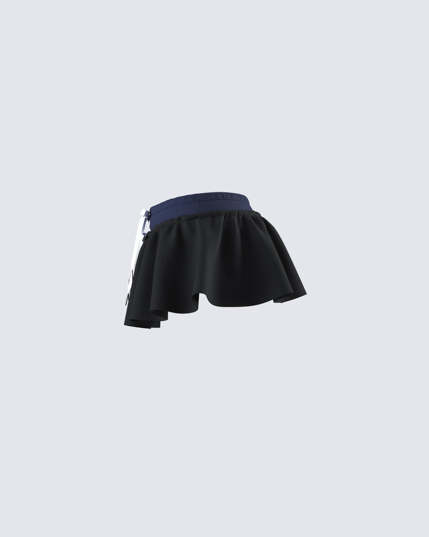 Esa Black Flounce Micro Mini Skort