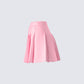 Bella Pink Pleated Mini Skirt