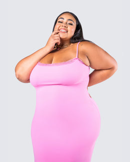 Kayla Pink Floral Maxi Dress