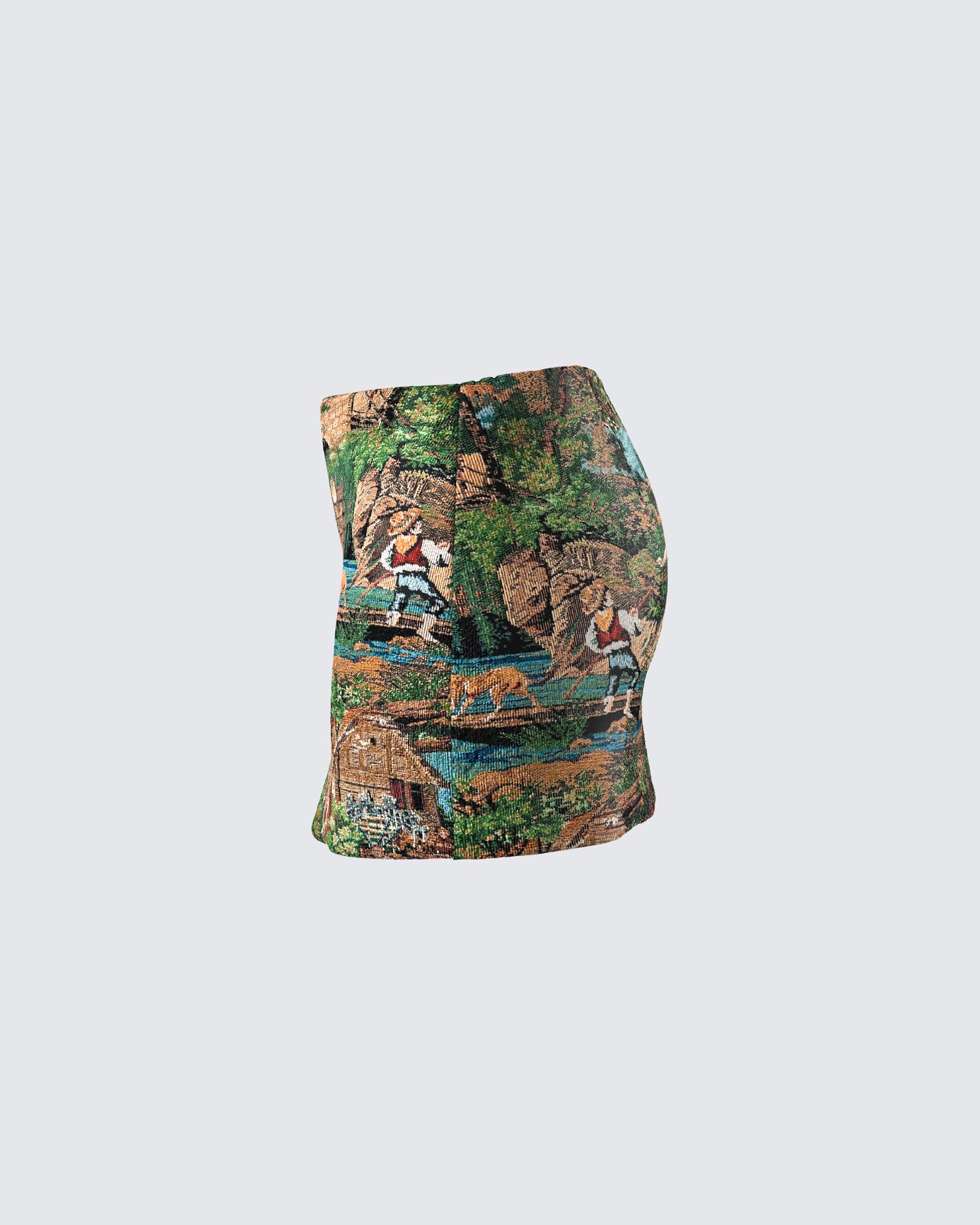 Viola Tapestry A-Line Mini Skirt