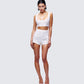 Keturah White Embroidered Lace Bra Top