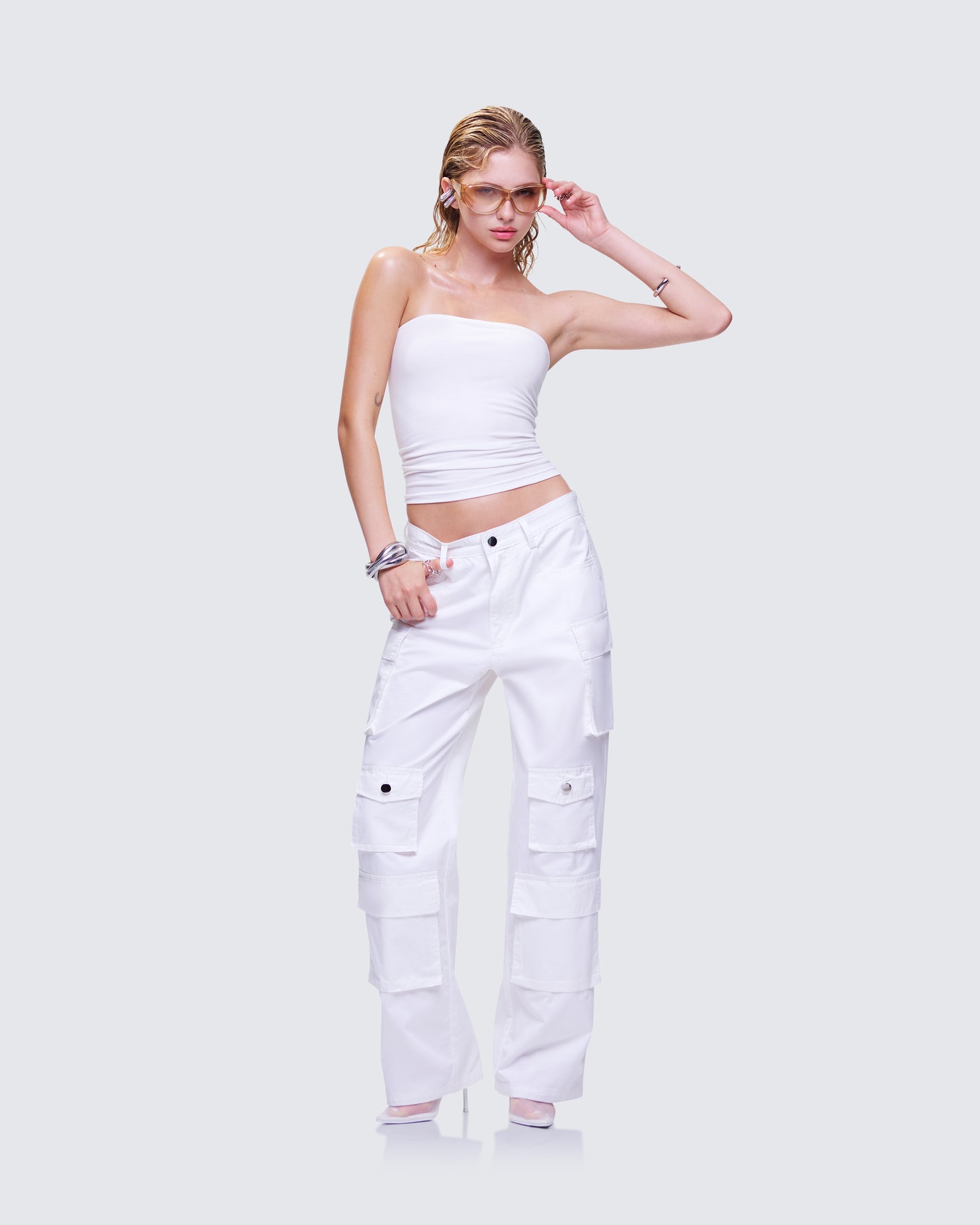 Aaliyah White Jersey Tube Top