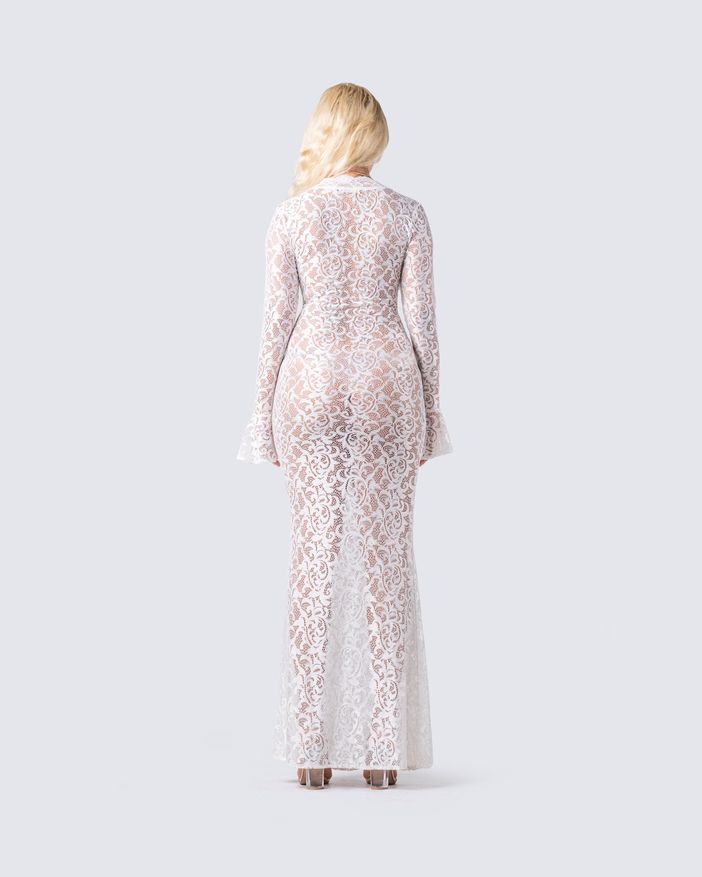 Kobina White Lace Maxi Dress
