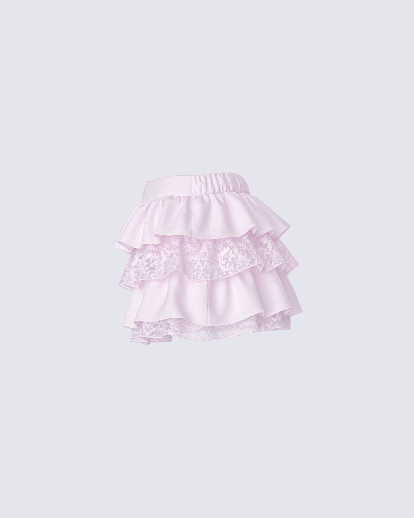 Maris Pink Tiered Ruffle Mini Skirt