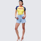 Amber Yellow Jersey Graphic Top