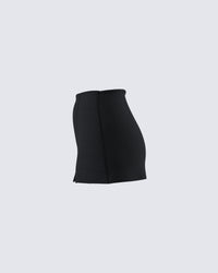 Gloria Black Crepe Mini Skort