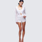 Keturah White Embroidered Lace Cardigan