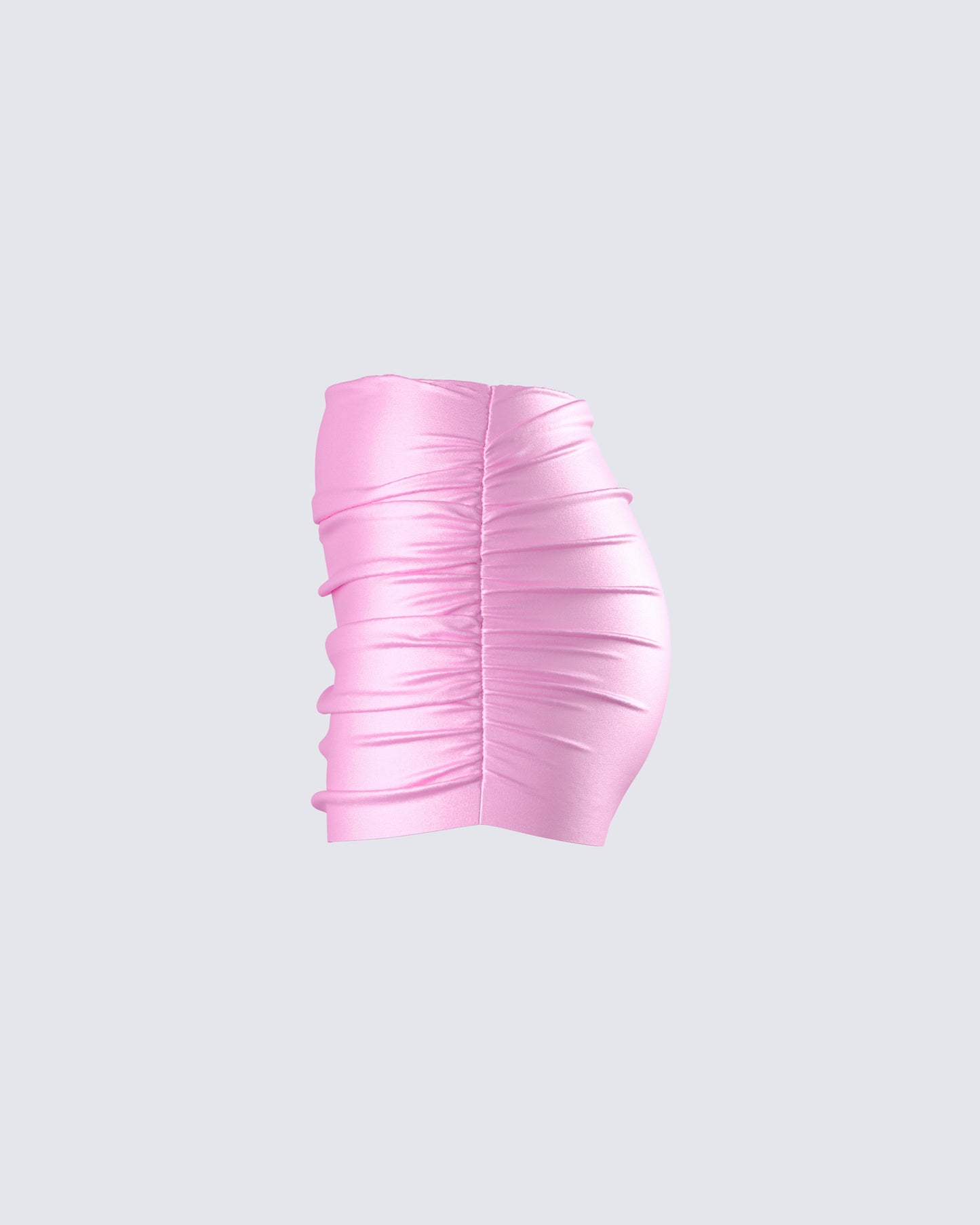Rivi Pink Satin Micro Mini Skirt