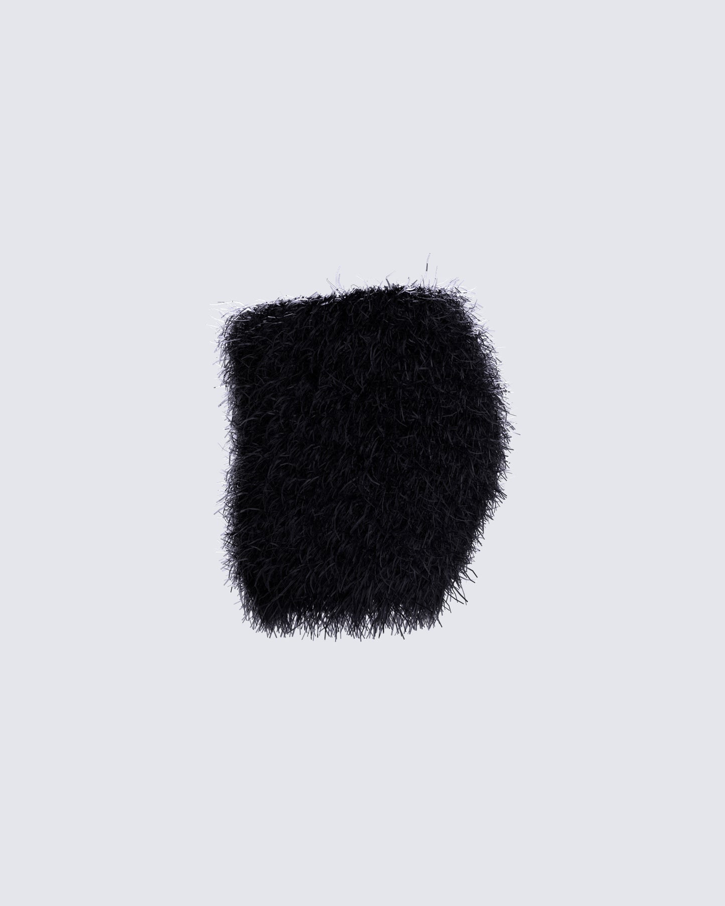 Fara Black Faux Fur Micro Mini Skirt