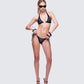 Quen Black Studded Bikini Top