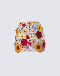 Addie Flower Mini Skirt