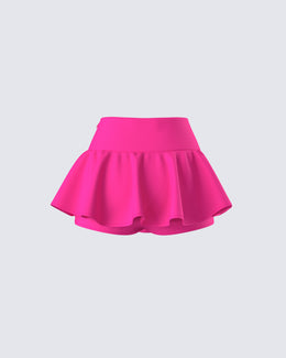 Pink Ruffle Tiered Skort main image 0